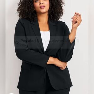 CAbi Ponte One Button Blazer Jacket in Black Size XL Style #177